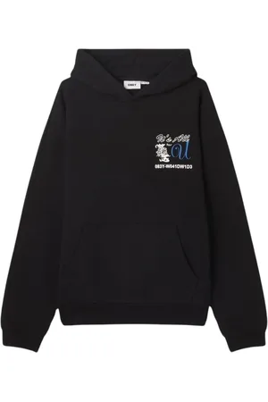 Obey Bluzy, Mężczyzna, Czarny, L, Sweatshirt Extra Heavy Hood II