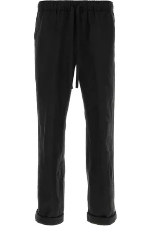 Dolce & Gabbana Spodnie, Mężczyzna, Czarny, M, Czarna Pizama z Kanwy
