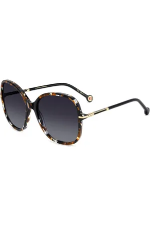 Carolina Herrera Akcesoria, Kobieta, Czarny, 58 MM, Poliester, Okulary przeciwsłoneczne