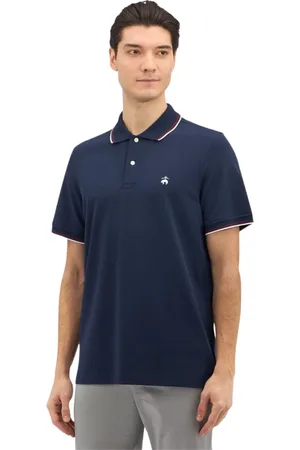 Brooks Brothers Koszulki, Mężczyzna, Niebieski, XL, Bawełna, Polo z bawełny pika Slim Fit Golden Fleece Stretch