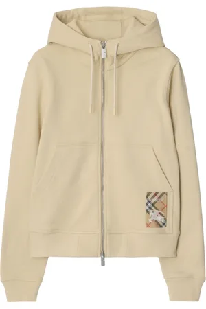 Burberry Bluzy, Kobieta, Beżowy, XS, Bawełna, Bluza z kapturem Nutmeg