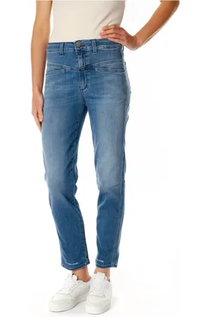 Closed Jeansy, Kobieta, Niebieski, W24 L32, Denim, Dżinsy z wysokim stanem i zwężanymi nogawkami