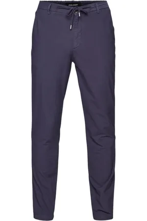 Lyle & Scott Spodnie, Mężczyzna, Niebieski, W33, Bawełna, Spodnie Slim-fit