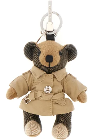 Burberry Akcesoria, Kobieta, Beżowy, ONE SIZE, Kaszmir, Thomas Bear Charm z Płaszczem Trench