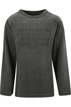 Maison Margiela Bluzy, Kobieta, Czarny, M, Bawełna, Czarna bawełniana bluza
