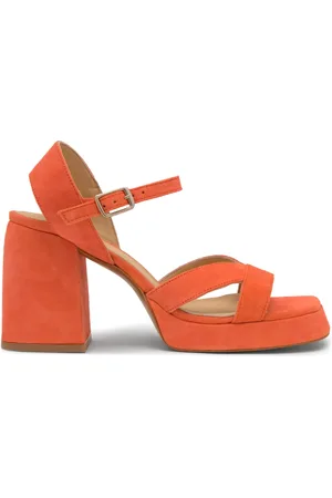Castaner Buty, Kobieta, Pomarańczowy, 38 EU, Zamsz, Sandały z 10 cm obcasem