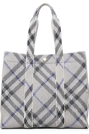 Burberry Torebki, Kobieta, Szary, ONE SIZE, Poliester, Torba Tote z Poliestru w Stylu Vintage Check