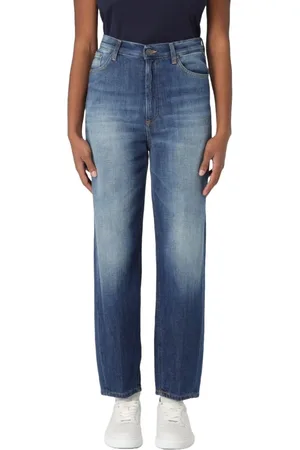 Dondup Jeansy, Kobieta, Niebieski, W30, Denim, Luźne dżinsy z wysokim stanem