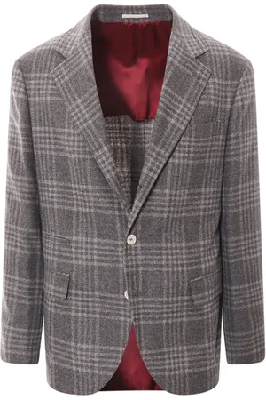 Brunello Cucinelli Kurtki, Mężczyzna, Szary, L, Wełna, Marynarka Blazer