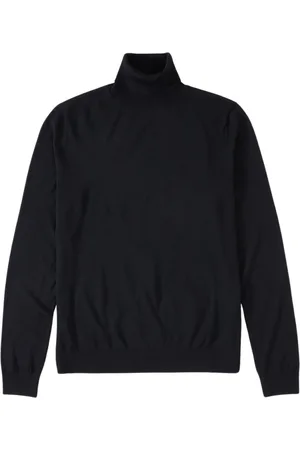 Closed Swetry, Mężczyzna, Czarny, S, Wełna, Lekki golf z wełny merino