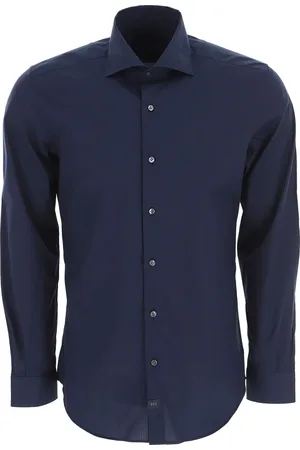 FAY Koszule, Mężczyzna, Niebieski, 2XL, Bawełna, Koszulka Casualowa