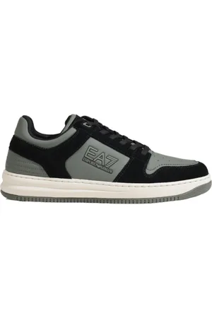 EA7 Buty, Mężczyzna, Zielony, 42 1/2 EU, Poliester, Sznurowane sneakersy z gumową podeszwą
