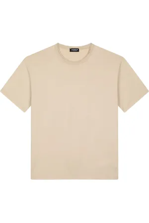 Dondup Koszulki, Mężczyzna, Beżowy, M, Klasyczny Beżowy T-shirt