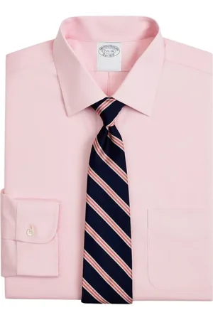 Brooks Brothers Koszule, Mężczyzna, Różowy, 2XL, Bawełna, Koszula męska Regular Fit Non-Iron Stretch Cotton z kołnierzykiem Ainsley