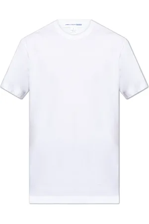 Comme des Garçons Koszulki, Mężczyzna, Biały, M, Bawełna, T-shirt z naszywkami