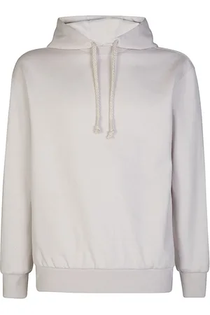 ELEVENTY Bluzy, Mężczyzna, Beżowy, M, Kaszmir, Bluza z kapturem z bawełny kaszmiru jedwabiu