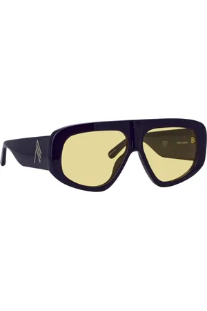 The Attico Akcesoria, Kobieta, Fioletowy, ONE SIZE, Len, Okulary przeciwsłoneczne