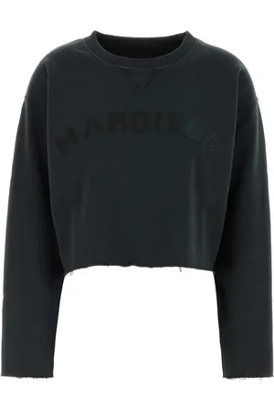 Maison Margiela Bluzy, Kobieta, Czarny, L, Bawełna, Bawełniana Bluza