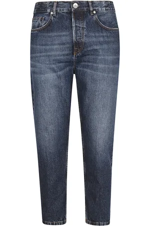 ELEVENTY Jeansy, Mężczyzna, Niebieski, W38, Bawełna, Spodnie jeansowe Relax Fit z 5 kieszeniami