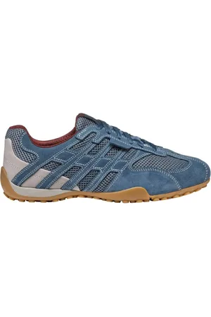 Geox Buty, Mężczyzna, Niebieski, 44 EU, Niebieskie Casualowe Skórzane Sneakersy