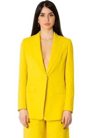 Max Mara Kurtki, Kobieta, Żółty, S, Poliester, Abito Blazer