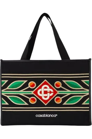 Casablanca Torebki, Kobieta, Wielobarwność, ONE SIZE, Skóra, Laurel Knit Shopper Bag
