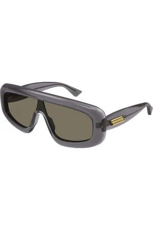Bottega Veneta Akcesoria, unisex, Szary, ONE SIZE, Stylowe okulary przeciwsłoneczne szare | Jasnobrązowe