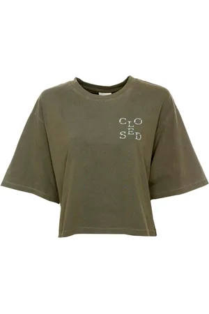 Closed Koszulki, Kobieta, Zielony, S, Bawełna, Krótki T-shirt