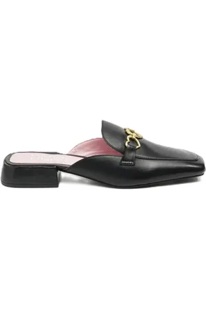 Fabienne Chapot Buty, Kobieta, Czarny, 37 EU, Skóra, Loafer z klamrą w kształcie serca, gładka skóra