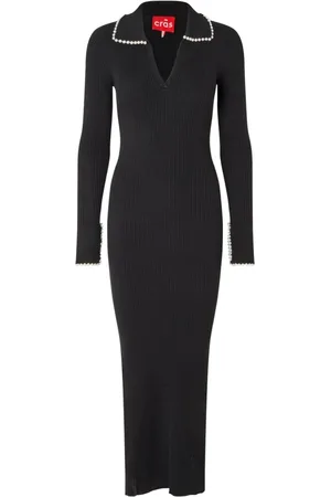 Crās Sukienki, Kobieta, Czarny, L, Nylon, Alyssa Dress