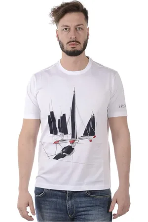 Ermenegildo Zegna Koszulki, Mężczyzna, Biały, XL, Bawełna, T-Shirt Sweatshirt