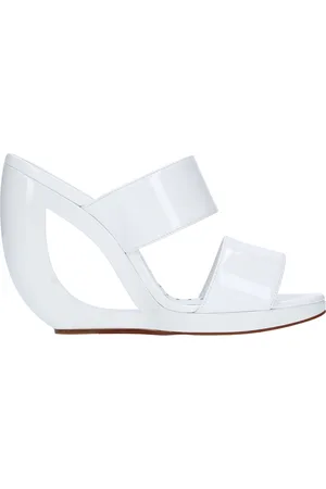 Manolo Blahnik Buty, Kobieta, Biały, 38 1/2 EU, Skóra, Klapki Welli