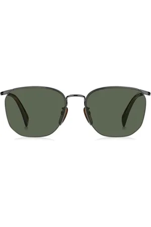 DB EYEWEAR BY DAVID BECKHAM Akcesoria, Mężczyzna, Czarny, ONE SIZE, Kwadratowe Metalowe Okulary przeciwsłoneczne