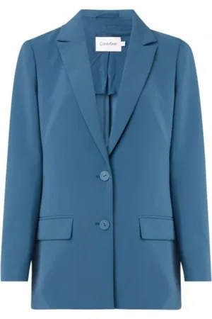 Calvin Klein Kurtki, Kobieta, Niebieski, L, Poliester, Blazer K20K204874
