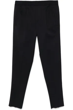Ermenegildo Zegna Spodnie, Mężczyzna, Czarny, M, Wełna, Spodnie Slim-fit 001c