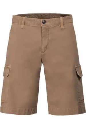 MOORER Szorty, Mężczyzna, Beżowy, S, Jedwabne Cargo Bermuda Shorts
