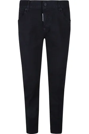 Dsquared2 Jeansy, Kobieta, Czarny, M, Denim, Czarne, obcisłe dżinsy denimowe o skróconym kroju