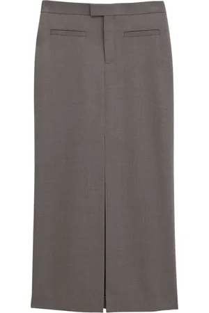 Filippa K Spódnice, Kobieta, Szary, M, Wełna, Elegancka Spódnica Ołówkowa