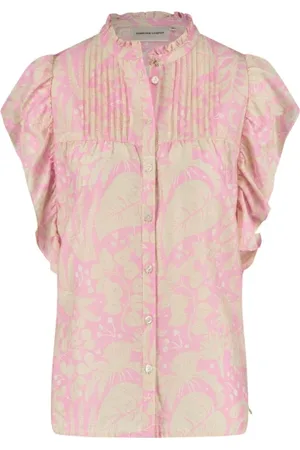 Fabienne Chapot Koszulki, Kobieta, Różowy, M, Len, Bibi Blouse