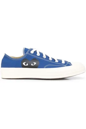 Comme des Garçons Buty, Mężczyzna, Niebieski, 41 EU, Bawełna, Chuck Taylor Low-Top Sneakers