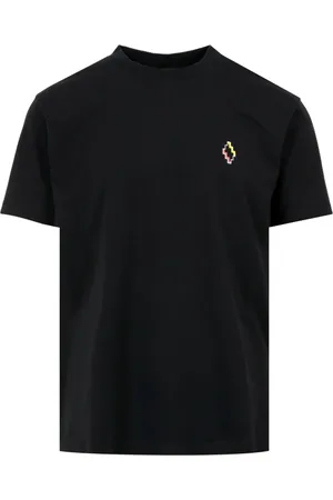 MARCELO BURLON Koszulki, Mężczyzna, Czarny, XL, Czarny T-shirt z Graficznym Nadrukiem i Logo