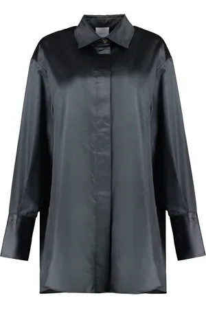Patou Bluzki, Kobieta, Czarny, S, Klasyczna Sukienka Koszulowa z Oversize