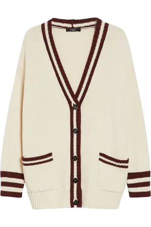 Max Mara Swetry, Kobieta, Beżowy, XS, Vicolo Cardigan
