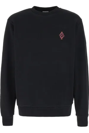 MARCELO BURLON Bluzy, Mężczyzna, Czarny, S, Bawełna, Bluza Graffiti Cross