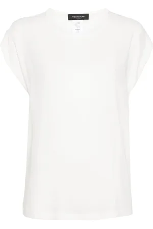 Fabiana Filippi Koszulki, Kobieta, Biały, 2XS, Sablé Top