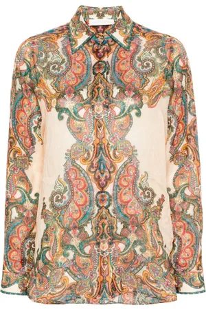ZIMMERMANN Bluzki, Kobieta, Wielobarwność, S, Wielobarwna Koszula Paisley Aw 24
