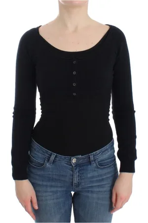 ERMANNO SCERVINO Swetry, Kobieta, Czarny, M, Kaszmir, Czarny kaszmirowy kardigan