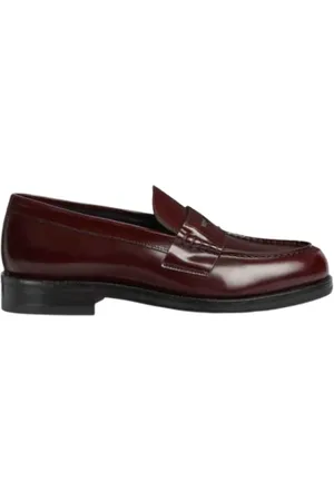 Dsquared2 Buty, Mężczyzna, Czerwony, 39 EU, Skóra, Srebrne mokasyny z detalem maski