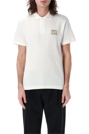 Burberry Koszulki, Mężczyzna, Biały, S, Bawełna, Koszulka Polo