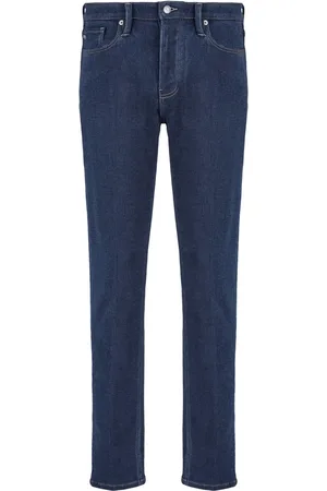 Emporio Armani Jeansy, Mężczyzna, Niebieski, W40, Bawełna, Klasyczne jeansy bawełniane J75 Fit